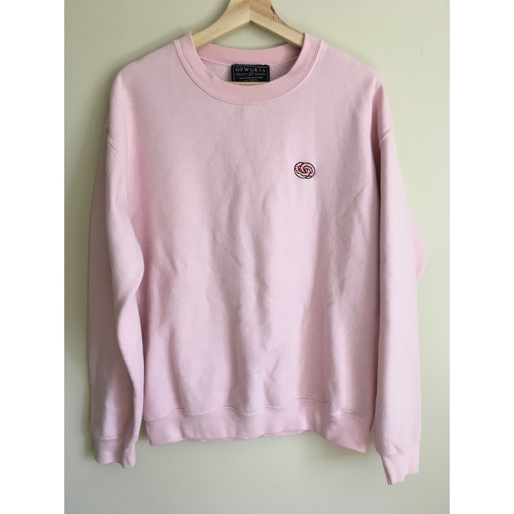 Odd Future OFWGKTA Pink Donut Logo Crewneck Sweatshirt Medium Tyler Creator